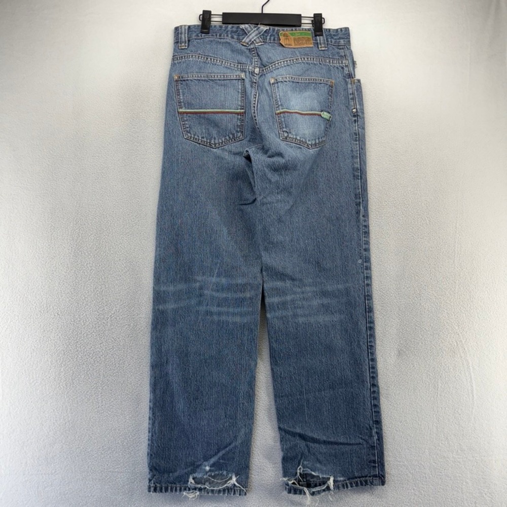 Vintage LRG Jeans men's 32x30 Blue Straight baggy Skater Grunge Distressed y2k
